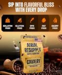 Aerial Resupply Coffee - Cavalry Bold Dark Roast Whole Coffee Beans, Hand-Roasted High Caffeine Kick with Colombian Supremo and Vietnamese Robusta beans - 12 oz Bag