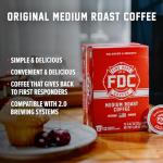 Fire Department Coffee - Gives Back to Firefighters - Original Medium Roast Coffee Pods - Balanced & Smooth - Roasted in the USA - Premium K Cups - Veteran Owned - 12 Single Pods