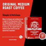 Fire Department Coffee - Gives Back to Firefighters - Original Medium Roast Coffee Pods - Balanced & Smooth - Roasted in the USA - Premium K Cups - Veteran Owned - 12 Single Pods