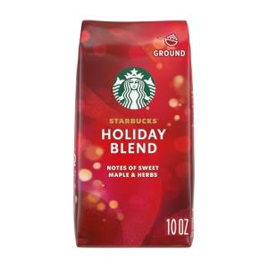 Starbucks Ground Coffee, Medium Roast Coffee, Holiday Blend, 100% Arabica, Limited Edition Holiday Coffee, 1 Bag (10 Oz)