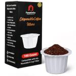 100 Count Fanativita K Cup Coffee Filters Disposable for Keurig Single Cup, Compatible with All Reusable K Cups (White)