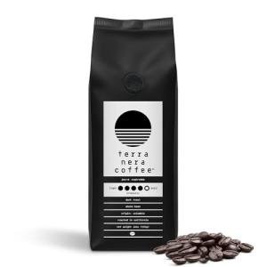 Terra Nera Coffee – Premium Whole Bean – Dark Roast Arabica Colombian Supremo – Authentic Bold Smooth Flavor – Roasted In Small Batches In The USA – Espresso Drip Brew – 1lb Bag With Degas Valve