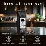 Terra Nera Coffee – Premium Whole Bean – Dark Roast Arabica Colombian Supremo – Authentic Bold Smooth Flavor – Roasted In Small Batches In The USA – Espresso Drip Brew – 1lb Bag With Degas Valve