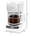 Capresso 5-Cup Mini Drip Coffee Maker, White