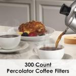 Mimore Percolator Coffee Filters - 300PCS 3.75in Disc Coffee Filters for Percolators - Unbleached Disposable Percolator Filters