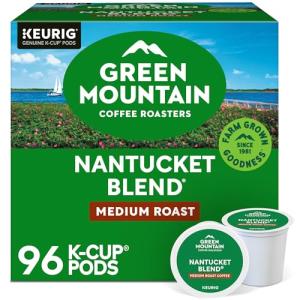 Green Mountain Coffee Roasters Nantucket Blend Keurig Single-Serve K-Cup Pods, Medium Roast Coffee, 96 Count