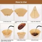 BOARDFEB Coffee Filters #2, 240 Count Coffee Filters Natural Unbleached Disposable Coffee Filters 2 Filter Cone Paper for Coffee Makers