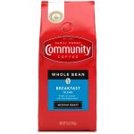 Community Coffee Breakfast Blend Whole Bean Coffee, Medium Roast, 12 oz Bag (Pack of 1)