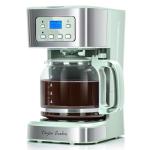 Taylor Swoden 12-Cup Programmable Coffee Maker, Regular & Strong Brew Drip Coffee Machine for Home and Office, Glass Carafe, Pause & Serve, Auto Shut Off, Green & Stainless Steel