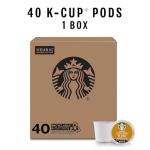 Starbucks K-Cup Coffee Pods, Sunsera Blend For Keurig Coffee Makers, 100% Arabica, 1 Box (40 Pods)