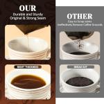100 Count Coffee Filters #4, Premium Cone Coffee Filters 8-12 cup, Unbleached Natural Paper, Disposable Coffee Filters 4 Cone Paper for Pour Over and Drip Coffee Maker
