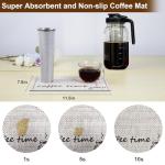 Cold Brew Coffee Maker, 64oz Iced Coffee Tea Pitcher with Stainless Steel Filter & Coffee Mat, 1/2 Gallon Heavy Duty Glass Mason Jar Cold Brew Maker with Pour Spout Handle Lid, 2 Brushes, Leak-Proof