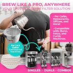 Katy’s Extra Large Coffee Filters | 1.5 to 3 Gallon Premium Commercial Coffee & Tea Filters for Restaurants, Cafés & More | 12.5” x 4.5” Inch Size | No Overflow, No Tearing | 250-Count Bulk Pack