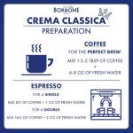 Caffè Borbone Whole Bean Coffee, Medium Roast Arabica and Robusta Blend, Crema Classica, Full-Bodied and Balanced Italian Coffee, 2.2 lb Bag