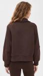 Varley Women's Milano Half-Zip Sweatshirt, Coffee Bean, Brown, M