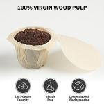 100 Count Fanativita K Cup Filters Disposable with Genius Lid Design, Fit All Reusable K Cups for Keurig (Unbleached)