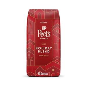 Peet's Coffee, Dark Roast Ground Coffee - Holiday Blend 10 Ounce Bag