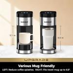 CHULUX Upgrade Single Serve Coffee Maker Machine for K Cup and Grounds with 2 Mins Brew One Cup, 3 Brew Choices, Removable Reservoir & Drip Tray