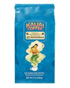 Kauai Coffee Whole Bean Coffee – Smooth, Non-Bitter Medium Roast Pure Arabica – Sweet Aroma, Hint of Nuttiness – Grown on Hawaii's Largest Coffee Farm – Vanilla Macadamia Nut, 1 Pack of 24oz