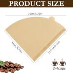 200 Count V02 Coffee Filters – Natural Unbleached Cone Coffee Filter Paper for Hario V60 and Pour Over Brewers, 2–4 Cup Disposable Coffee Filters, Brown Paper Coffee Filter