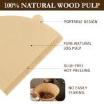 200 Count V02 Coffee Filters – Natural Unbleached Cone Coffee Filter Paper for Hario V60 and Pour Over Brewers, 2–4 Cup Disposable Coffee Filters, Brown Paper Coffee Filter