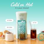 HyperChiller EHC824 Iced & Hot Coffee Maker, Adjustable Flow/Strength Lever, Includes 20 Oz. Tumbler & Reusable Straw, Compatible with Coffee Grounds, Removable, Reusable Mesh Filter, Mint