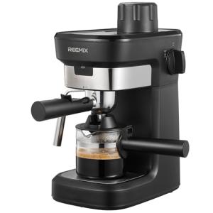 Reemix Espresso Machine 6 Bar, Rich Crema Coffee Maker, Auto Pressure Relief, Compact Home Coffee Brewer​​ Machine, Black
