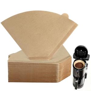 200 Count Cone Coffee Filters #4, Unbleached 04 Coffee Filters 8-12 Cup, Disposable Natural Paper Filters, No.4 Cone Filters for Ninja, Pour Over and Drip Coffee Maker