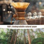 200 Count Cone Coffee Filters #4, Unbleached 04 Coffee Filters 8-12 Cup, Disposable Natural Paper Filters, No.4 Cone Filters for Ninja, Pour Over and Drip Coffee Maker