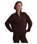 Varley Women's Sian Cropped Half Zip Midlayer, Coffee Bean
