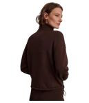 Varley Women's Sian Cropped Half Zip Midlayer, Coffee Bean