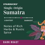 Starbucks K-Cup Coffee Pods, Dark Roast Coffee, Sumatra for Keurig Brewers, 100% Arabica, 4 boxes (96 pods total)