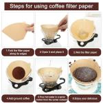 Coffee Filters 100 Count Unbleached-Disposable Pour Over Coffee Filter for Drip Coffee Maker, Coffee Paper Filters 2-4 Cup, Cone Coffee Filters 02