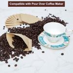 Coffee Filters 100 Count Unbleached-Disposable Pour Over Coffee Filter for Drip Coffee Maker, Coffee Paper Filters 2-4 Cup, Cone Coffee Filters 02