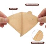 Coffee Filters 100 Count Unbleached-Disposable Pour Over Coffee Filter for Drip Coffee Maker, Coffee Paper Filters 2-4 Cup, Cone Coffee Filters 02