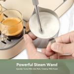 Gevi 20 Bar Espresso Coffee Machine with Burr Grinder Set | 35 Precise Grind Settings | Milk Frother for Latte Cappuccino | Professional Home Barista Kit | Gift for Coffee Lovers