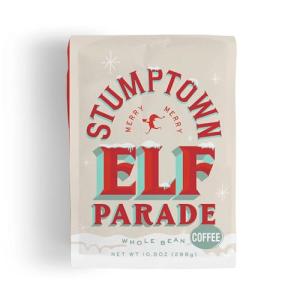 Stumptown Coffee Roasters, Medium Roast Whole Bean Coffee - Elf Parade Holiday Blend, Flavor Notes of Butterscotch, Chocolate and Baking Spice - 10.5 Ounce Bag
