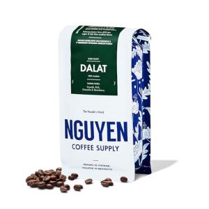 Nguyen Coffee Supply - Dalat Arabica: Dark Roast Premium Whole Coffee Beans, Vietnamese Single Origin, Direct Trade, Roasted in Brooklyn [12 oz Bag]