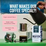 Nguyen Coffee Supply - Dalat Arabica: Dark Roast Premium Whole Coffee Beans, Vietnamese Single Origin, Direct Trade, Roasted in Brooklyn [12 oz Bag]