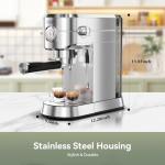 Gevi Commercial Espresso and Coffee Makers, Professional 20 Bar Espresso Maker with Milk Frother, Stainless Steel Expresso Coffee Machines for Home, Compact Cappuccino Machine, Great Gift