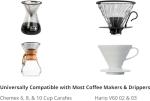 Barista Warrior Compatible for Chemex, Hario V60 & popular coffee makers, Pour Over Coffee Filters- Reusable and Permanent Coffee Cone Dripper (Copper Coated)