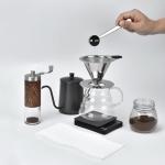 NKOVE Pour Over Coffee Dripper Stainless Steel Reusable Filter Paperless Cone Coffee Maker Dripper for 1-2 Cup
