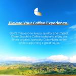 Sapphire Coffee Colombian Whole Bean Arabica, Medium Roast