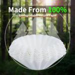 Disposable Coffee Paper Filters for Ninja PB051 PB041 Coffee Maker, 150 Pcs Coffee Filter for Ninja Coffee Maker, white