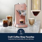 De'Longhi Dedica Duo Compact Espresso Machine - Cold Brew Coffee Maker with Milk Frother Wand- for Espresso, Hot & Iced Coffee, Cappuccinos, Lattes & Home Barista Brewing, Rosé Pink