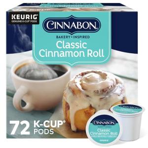 Cinnabon Cinnamon Roll Keurig K-Cup Pods, 72 Count