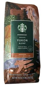 Starbucks Organic Yukon Blend 1 Pound Bag of Medium Roast Whole Bean Coffee