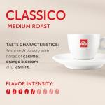 illy Classico Espresso Ground Coffee, Medium Roast, Classic Roast with Notes of Chocolate & Caramel, 100% Arabica Coffee, All-Natural, No Preservatives, 8.8 oz, Ground for Espresso Machines