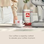 illy Classico Espresso Ground Coffee, Medium Roast, Classic Roast with Notes of Chocolate & Caramel, 100% Arabica Coffee, All-Natural, No Preservatives, 8.8 oz, Ground for Espresso Machines