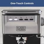 Black+Decker Semi-Automatic 15 Bar Espresso and Cappuccino Maker, Versatile Machine with Ability to use Grounds or ESE Pods to Make Your Perfect Cup of Coffee